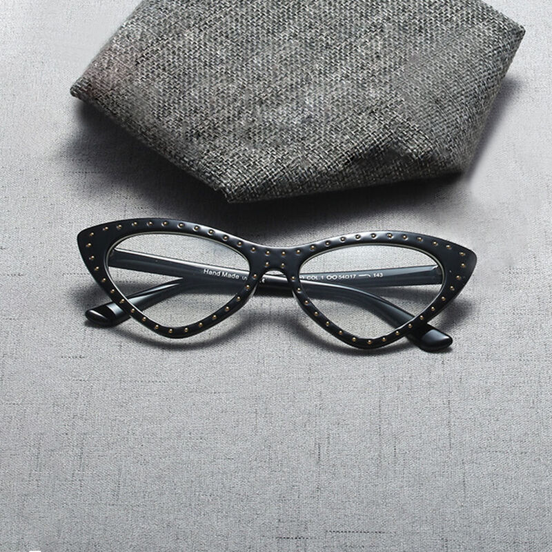 Adelphie Cat Eye Black Glasses