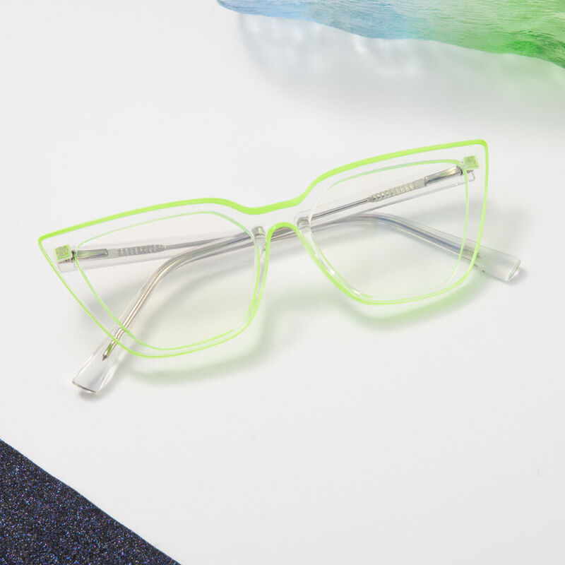 Elsa Cat Eye Green Glasses