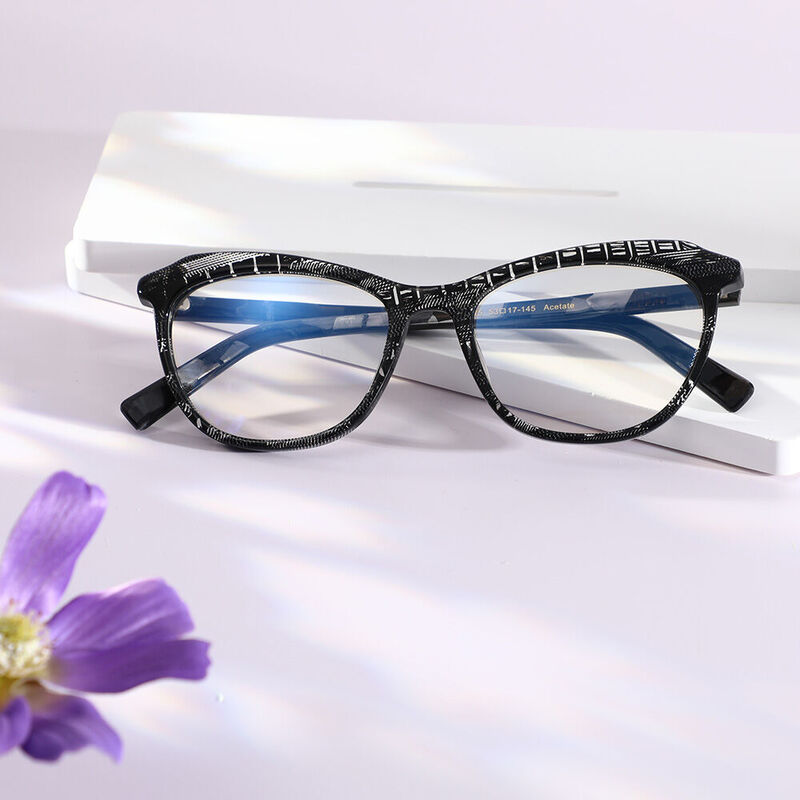 Augusta Cat Eye Black Glasses