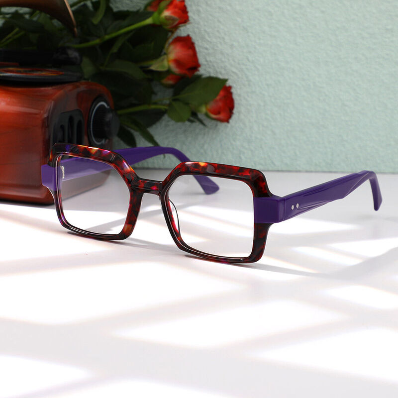 Washing Geometric Red Glasses