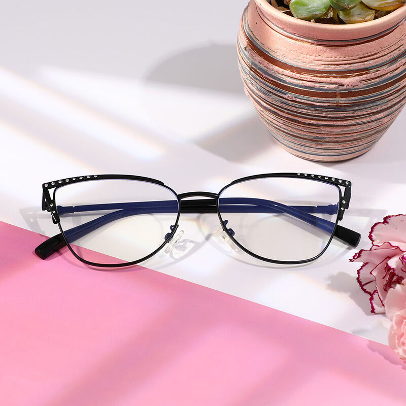 Lunettes de Vue Burgee Cat Eye Noir