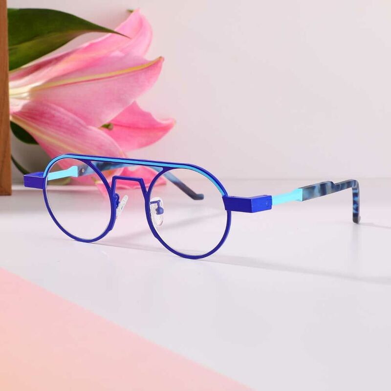 Harrima Aviator Blue Glasses