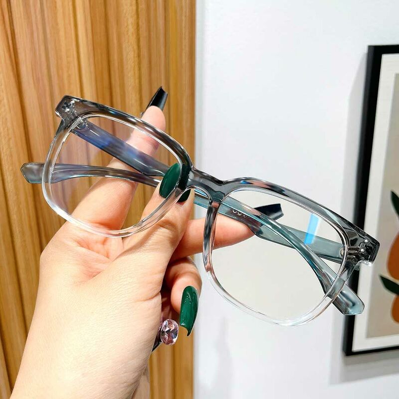 Sebastia Square Blue Glasses