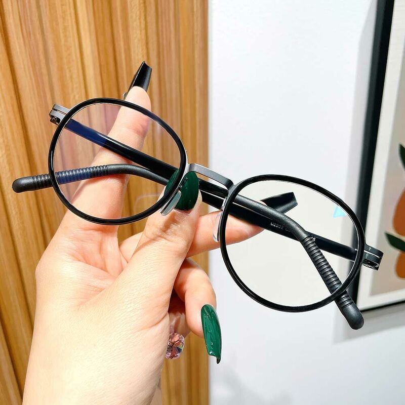 Emmie Round Black Glasses