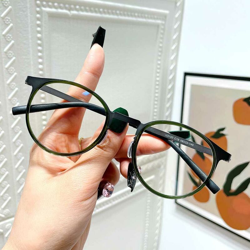 Smedle Round Green Glasses