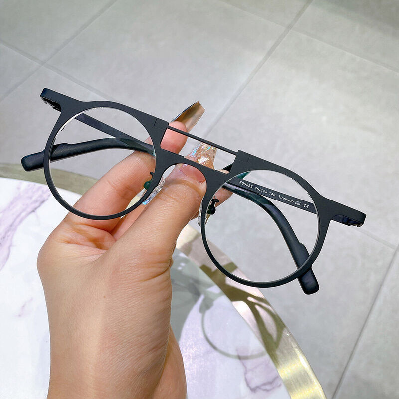 Woolley Round Black Glasses