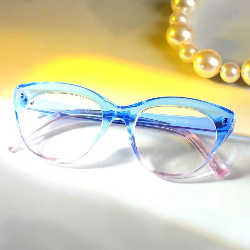 Lunettes de Vue Eleanore Cat Eye Bleu