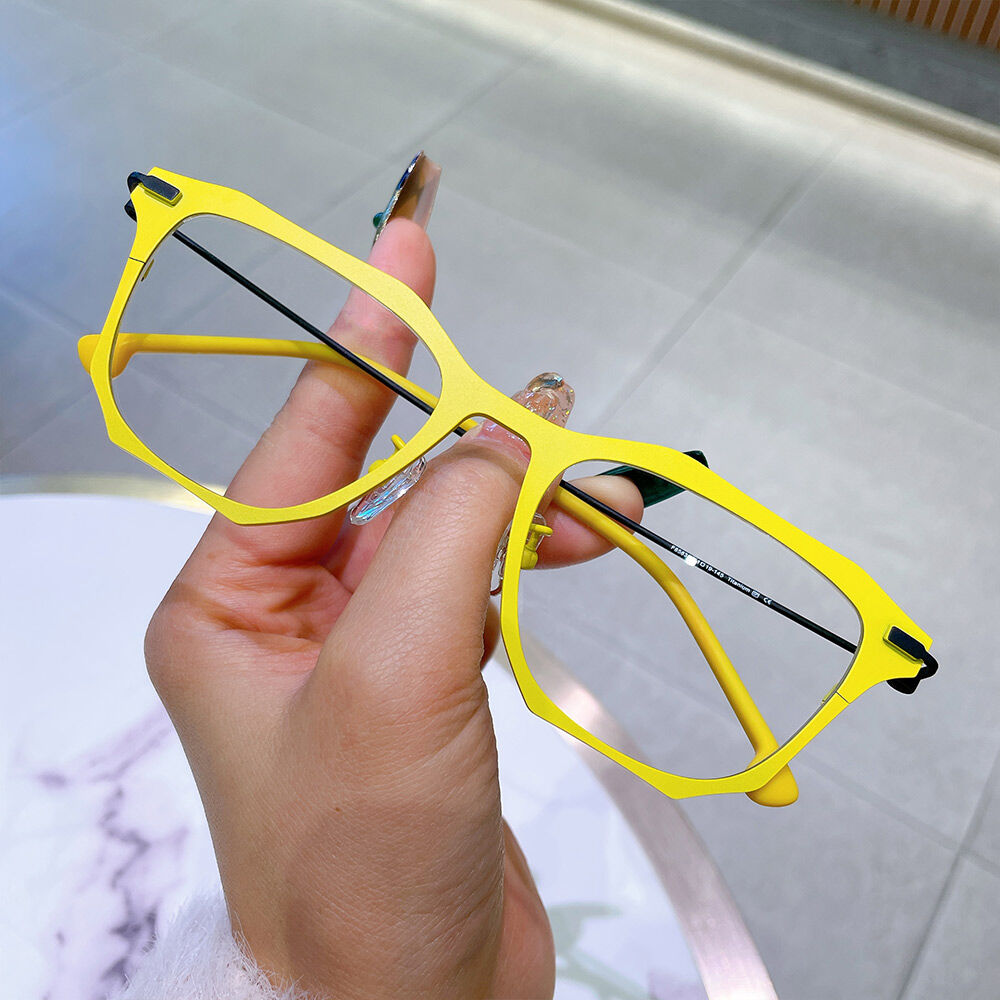 Bartholome Quadratische Gelbe Brille