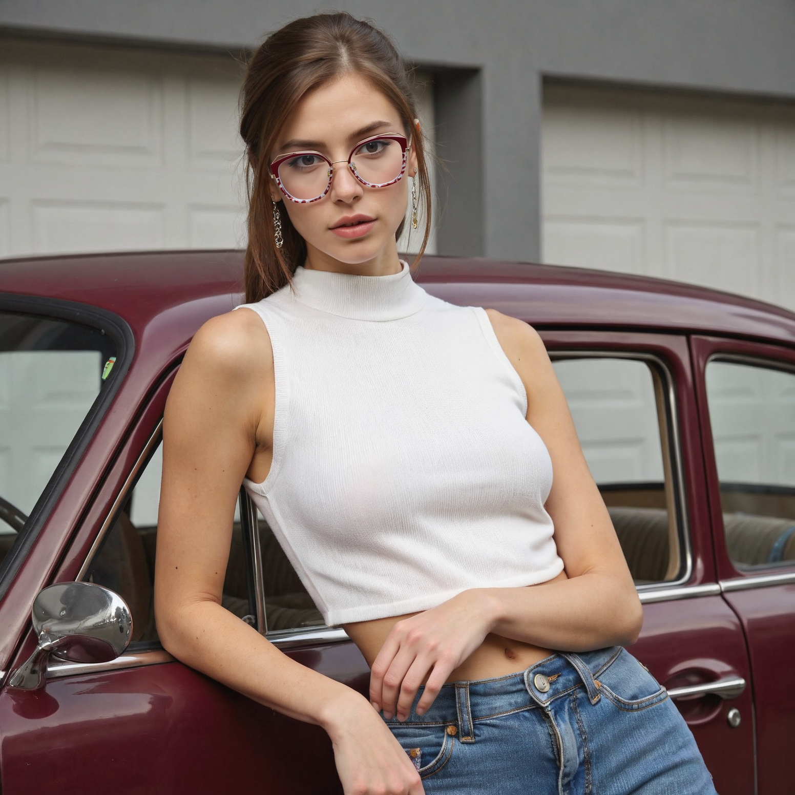 Patrick Cat Eye Purple Glasses