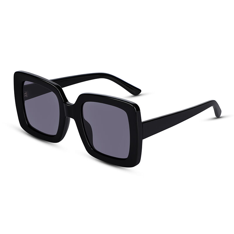 Glass Castle Square Black/Grey Sunglasses