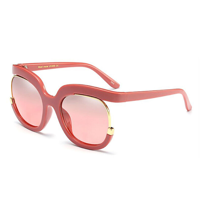 Babs Round Pink Sunglasses