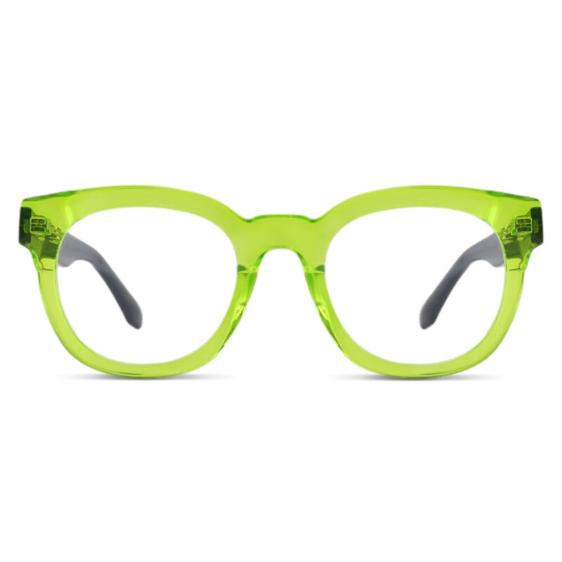 Eclipse Square Green Glasses