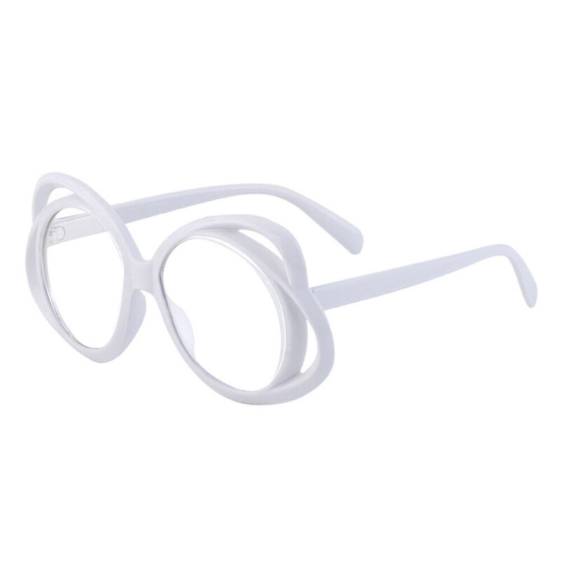 Harold Round White Glasses