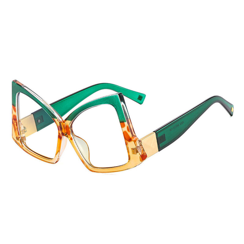 Zebu Cat Eye Green Glasses