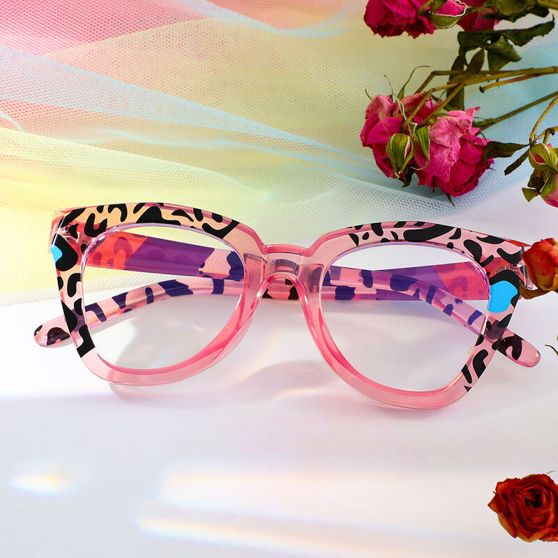 Lamb Cat Eye Pink Glasses