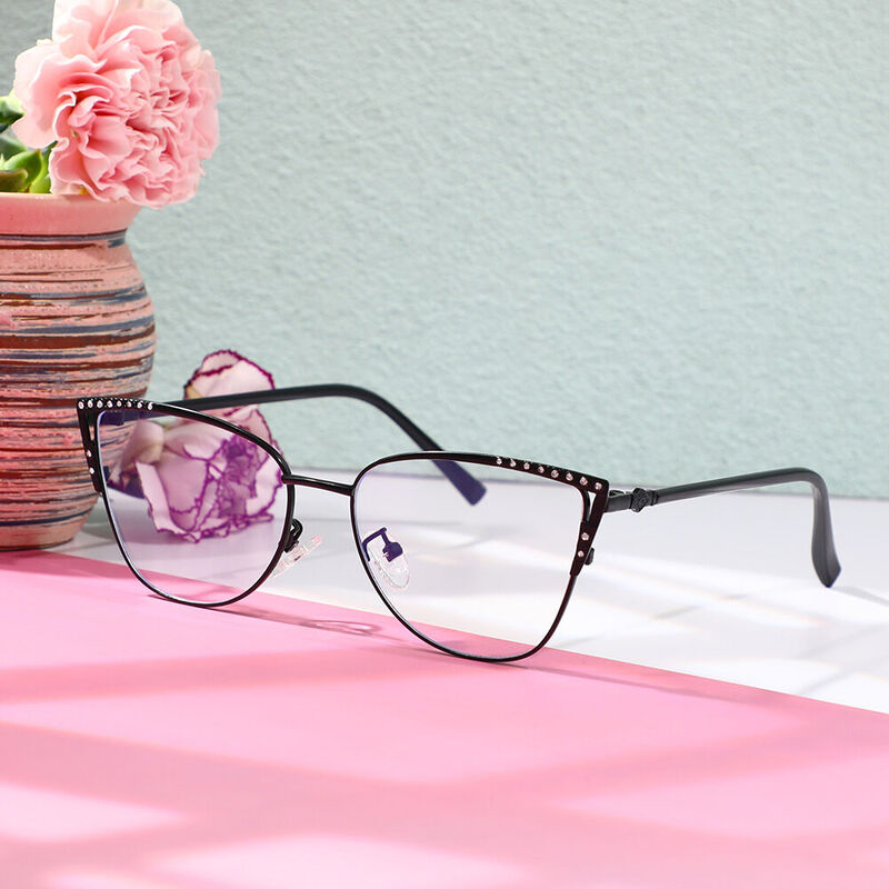 Lunettes de Vue Burgee Cat Eye Noir