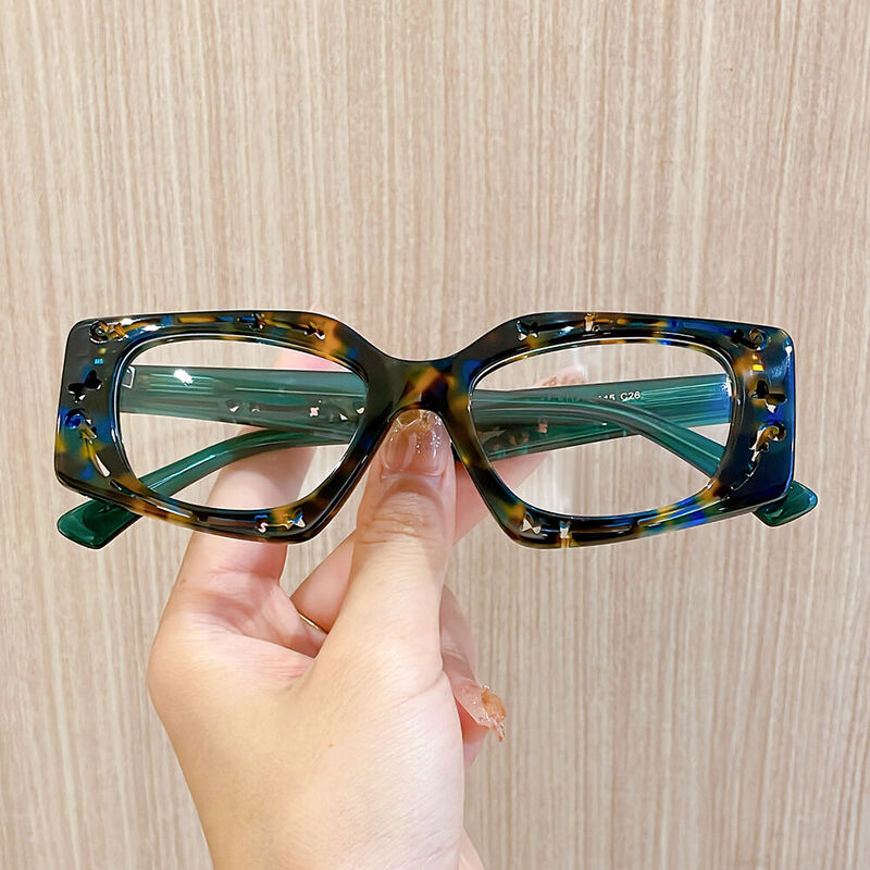 Zimmerma Geometric Tortoise Glasses