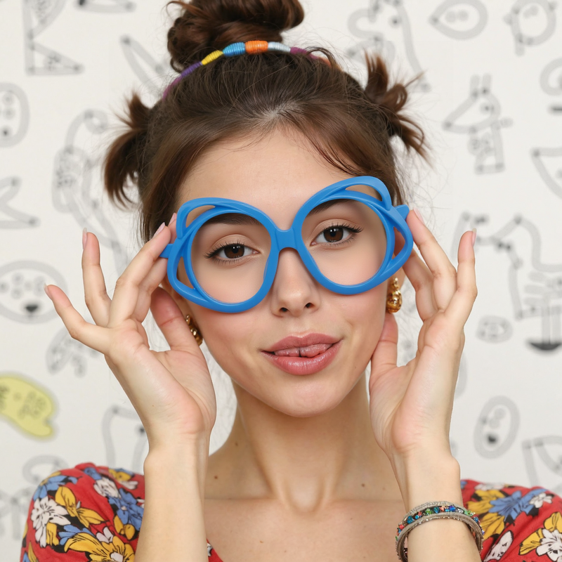 Gafas Graduadas Redondas Azules Harold