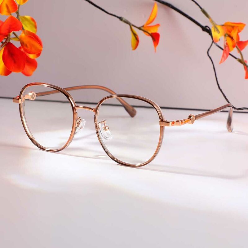 Meredith Square Brown Glasses