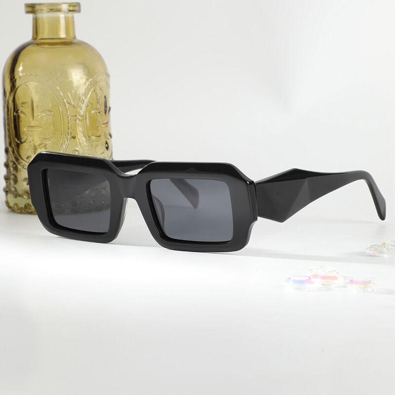 Drift Rectangle Black Sunglasses