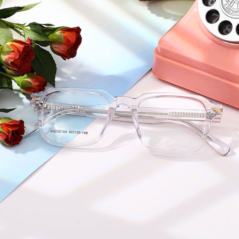 Jeffer Square Clear Glasses