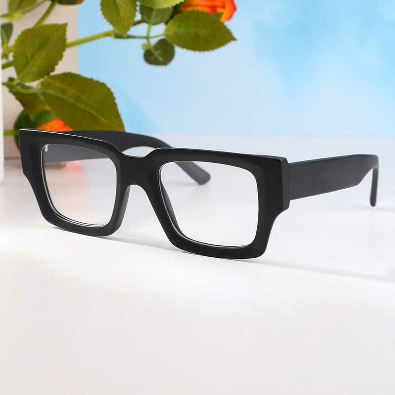 Baron Quadratische Schwarze Brille