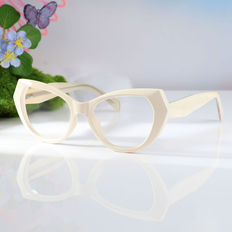 Hermosa Cat Eye Weiße Brille