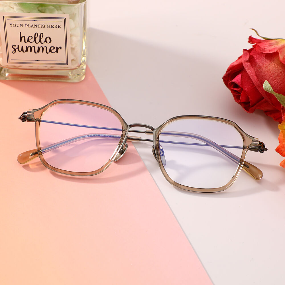 Elsie Geometrisch Champagne Brille