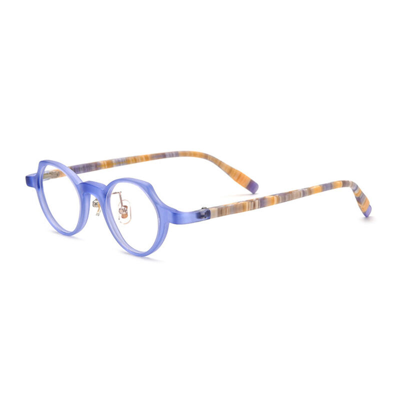 Cicilia Round Purple Glasses