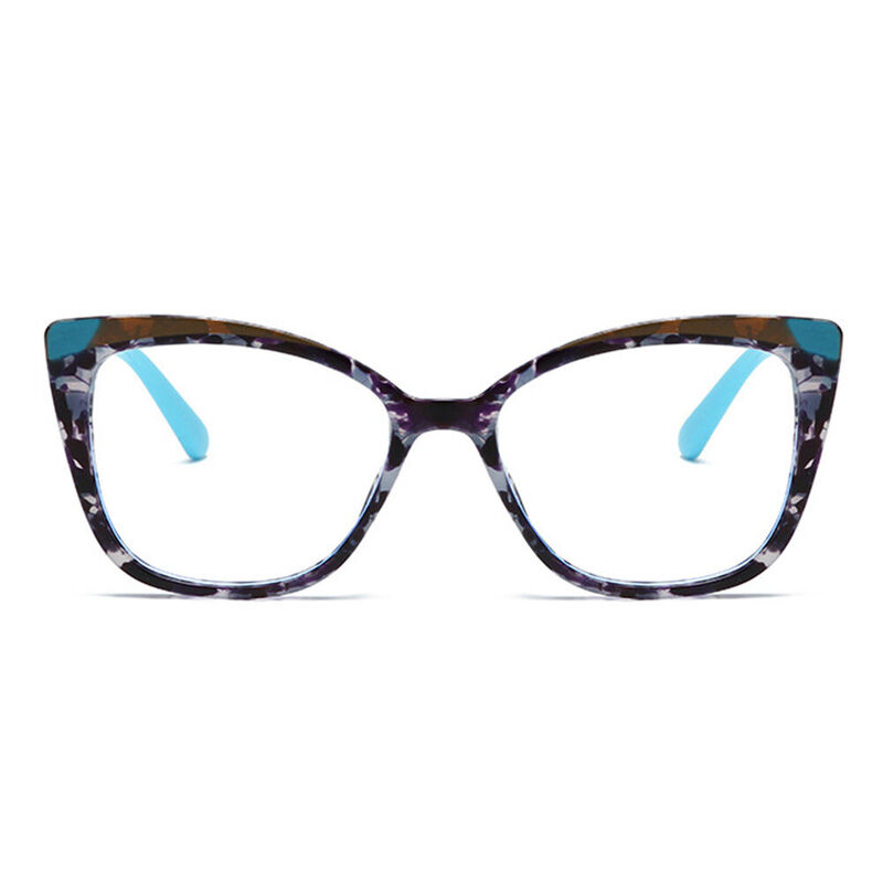 Olga Cat Eye Blue Tortoise Glasses