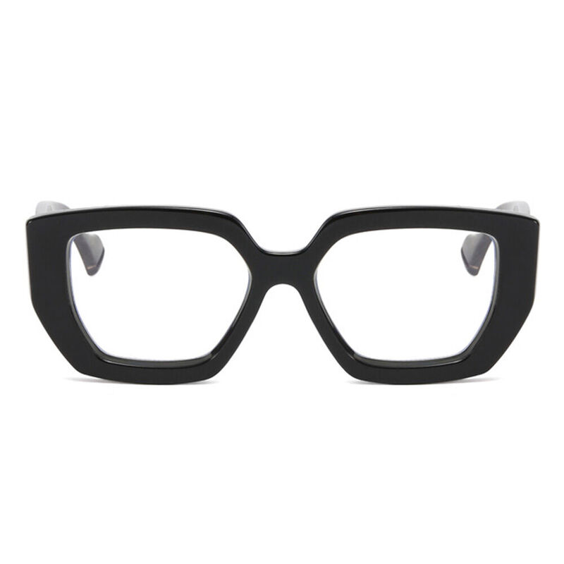 Ceolin Geometric Black Glasses