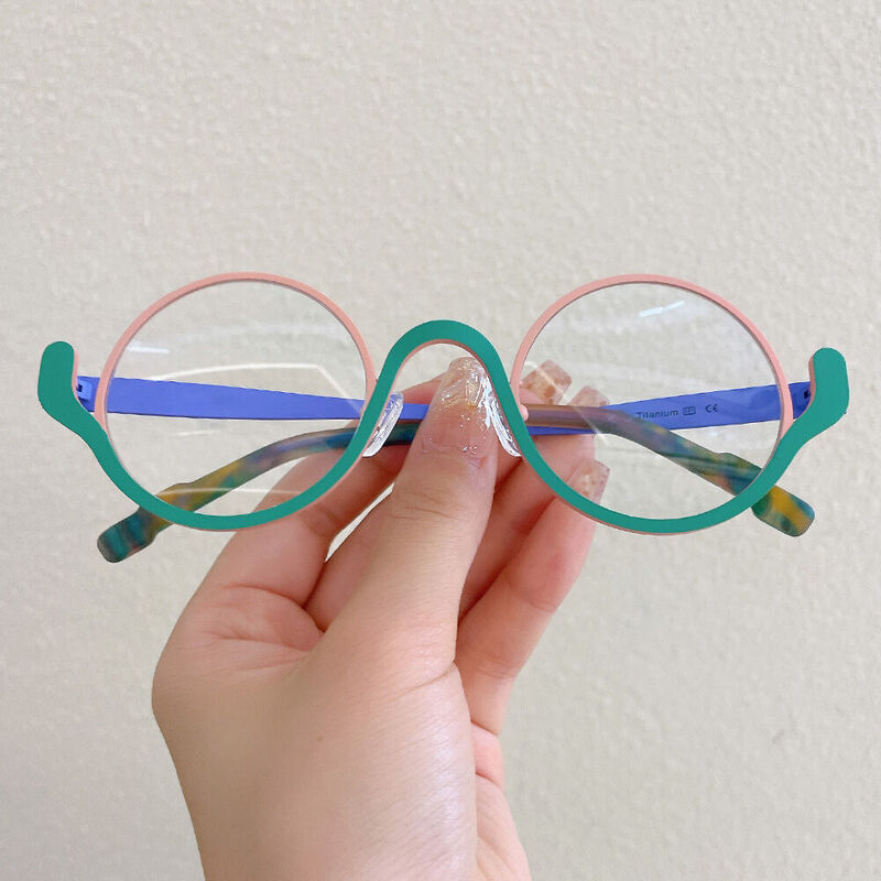 Ireno Round Green Glasses