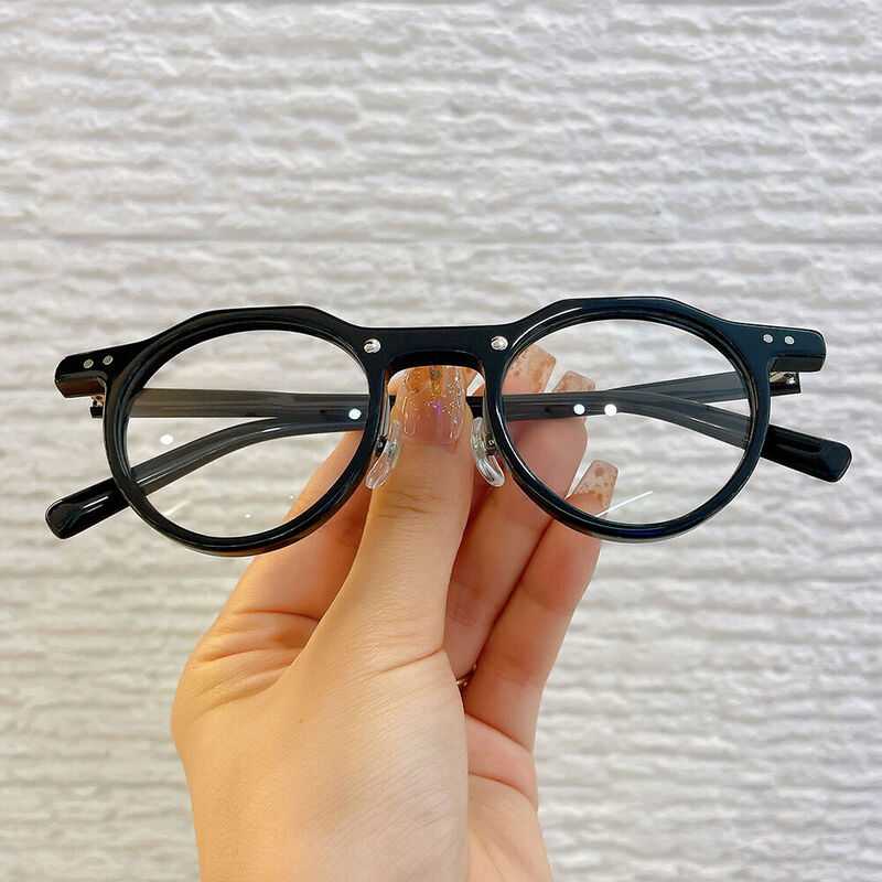 Alail Round Black Glasses