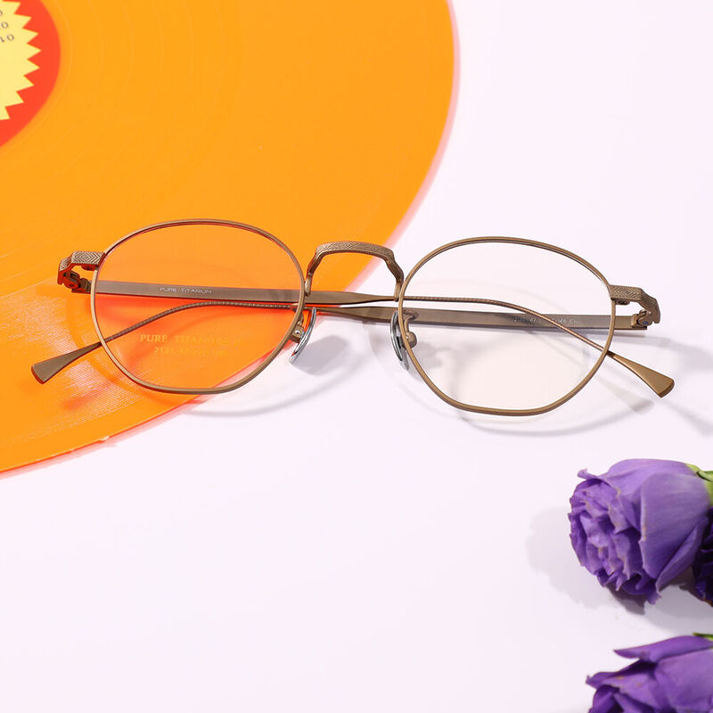 Wrigh Round Brown Glasses