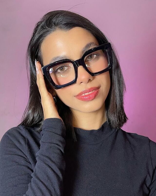 Stewa Square Black Glasses