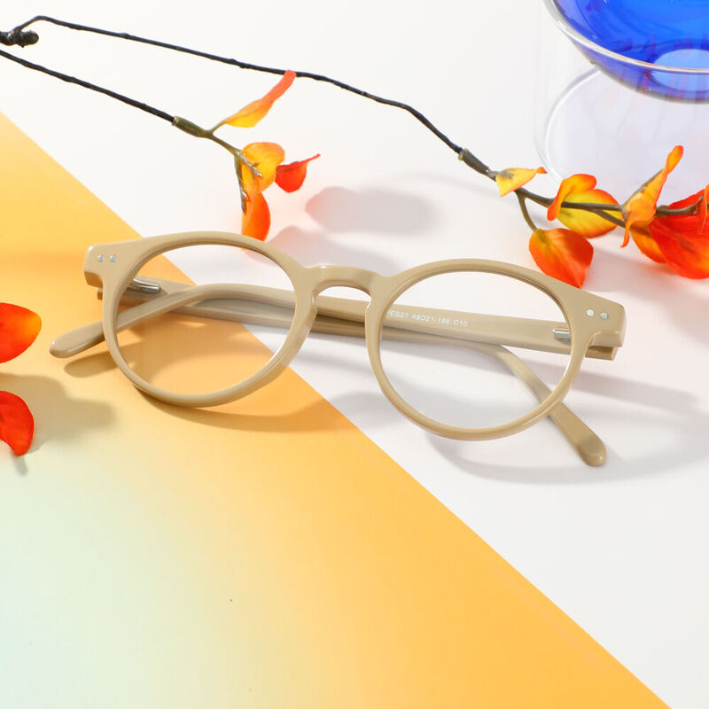 Lucia Runde Braune Brille
