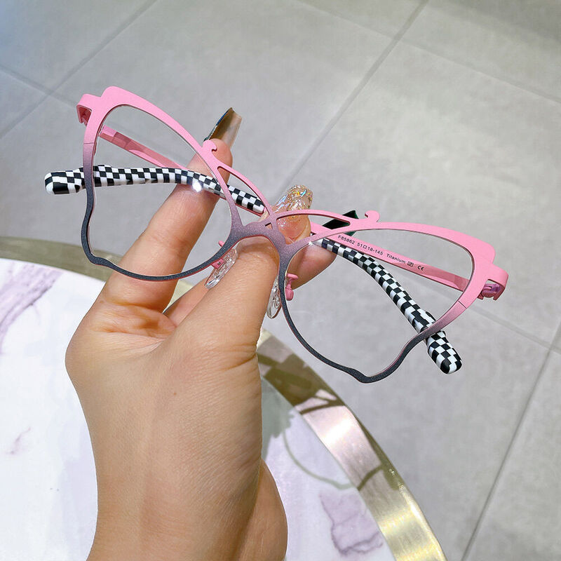 Vaugha Cat Eye Pink Glasses