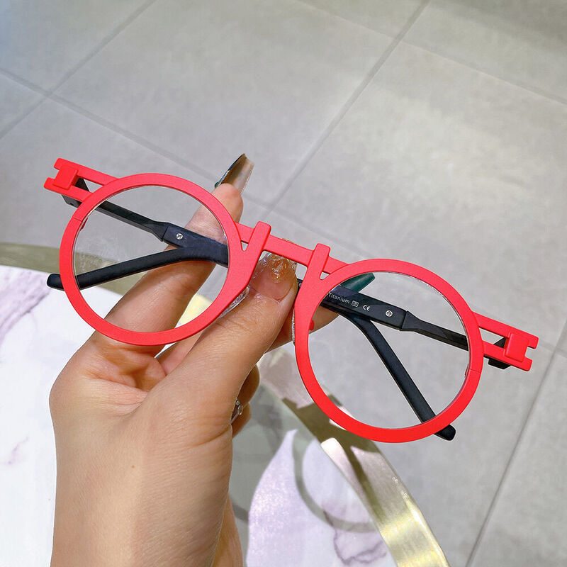 Lunettes de Vue Beck Ronde Rouge
