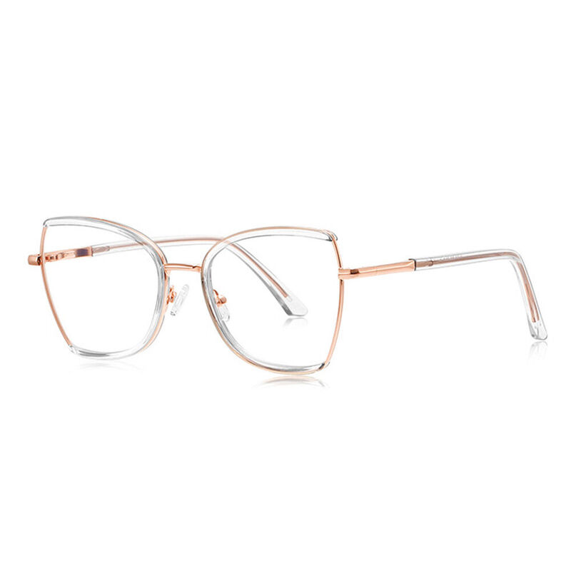 Novia Cat Eye Clear Glasses