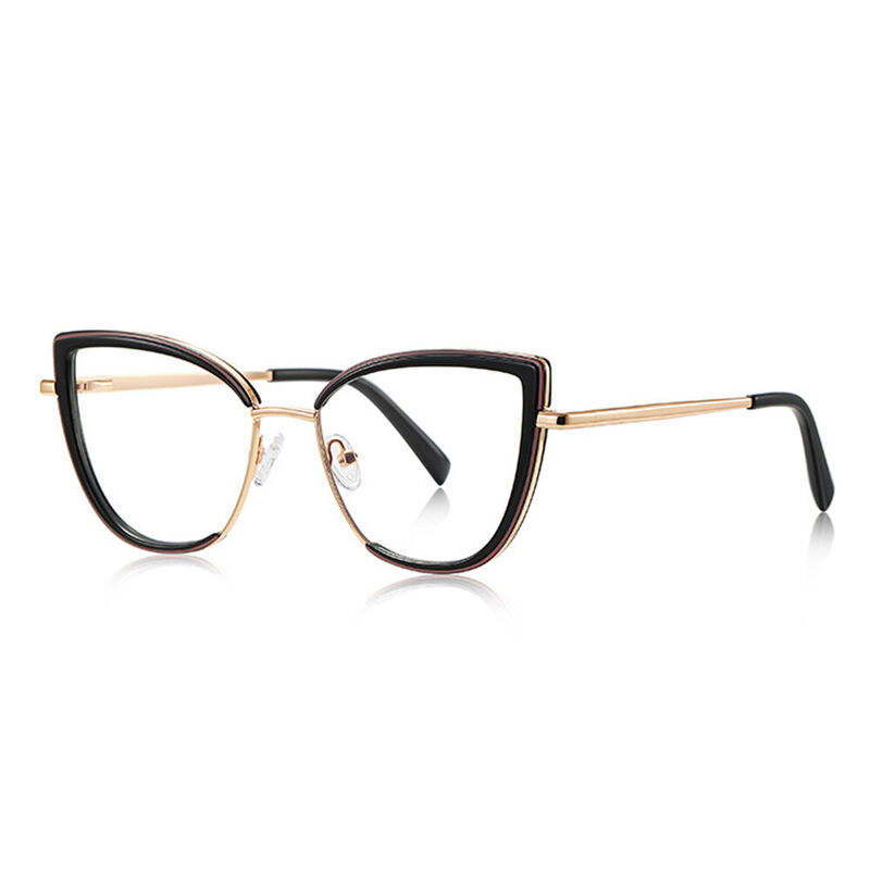Alva Cat Eye Black Glasses