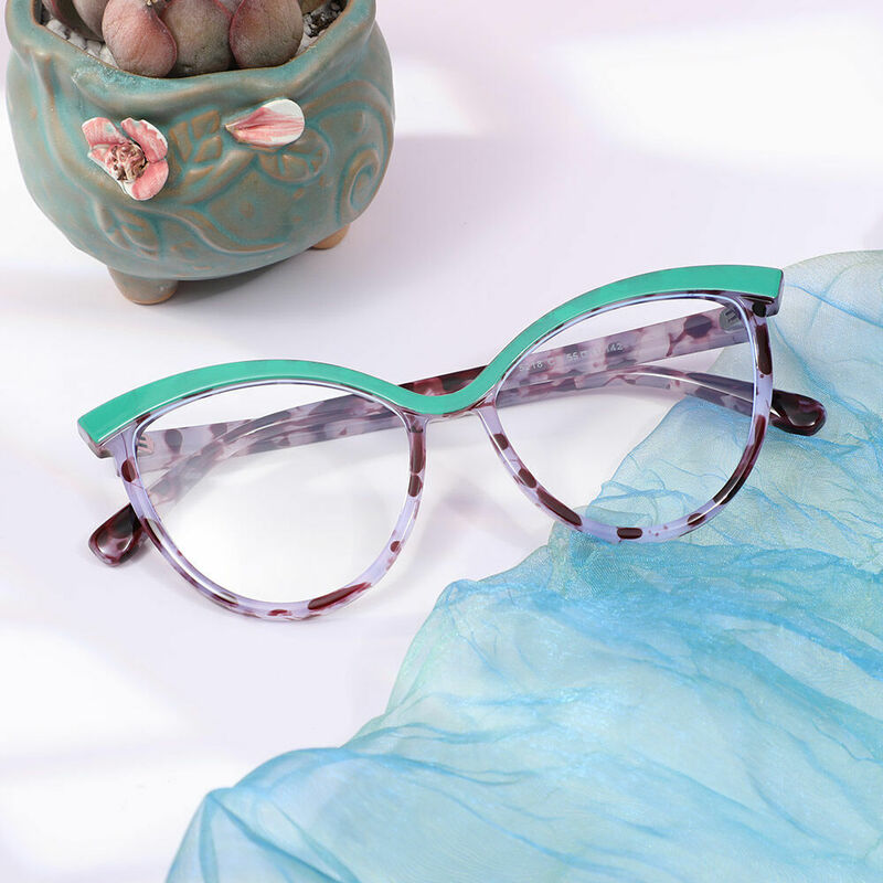Occhiali da Vista Bing Cat Eye Verde