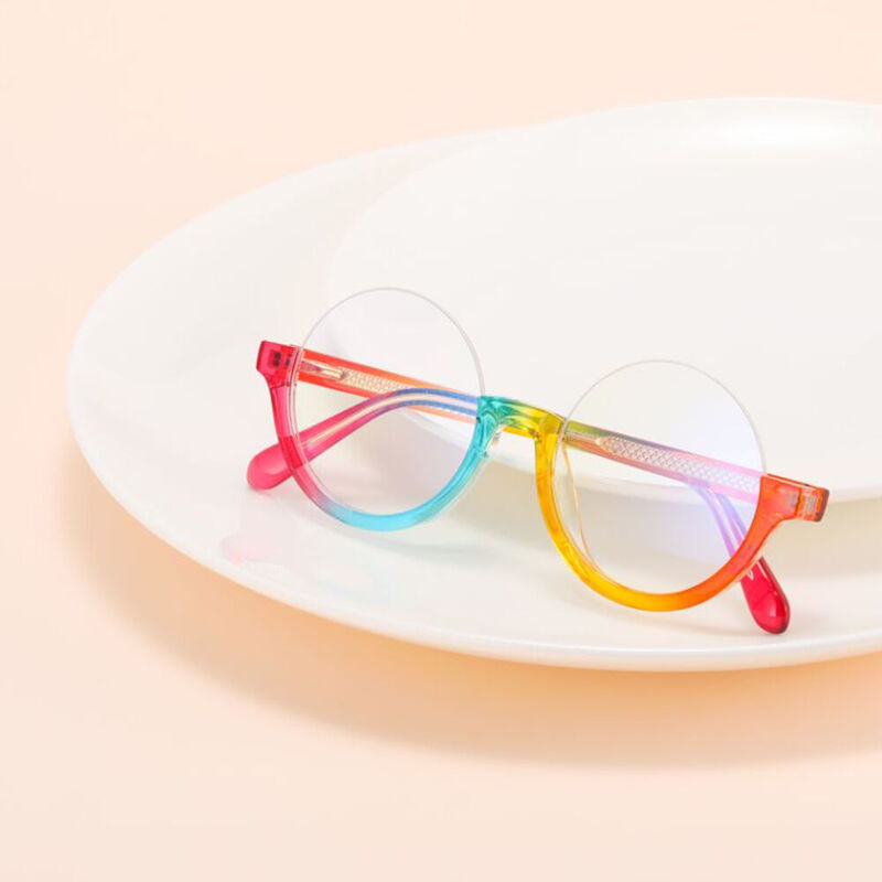 Mildred Round Rainbow Glasses