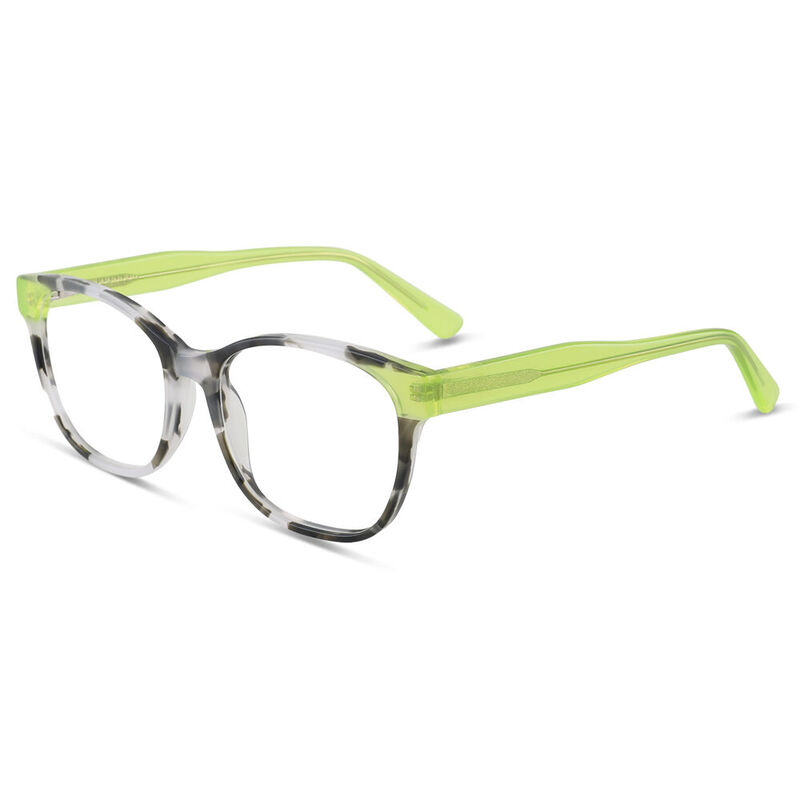Bruno Square Green Tortoise Glasses