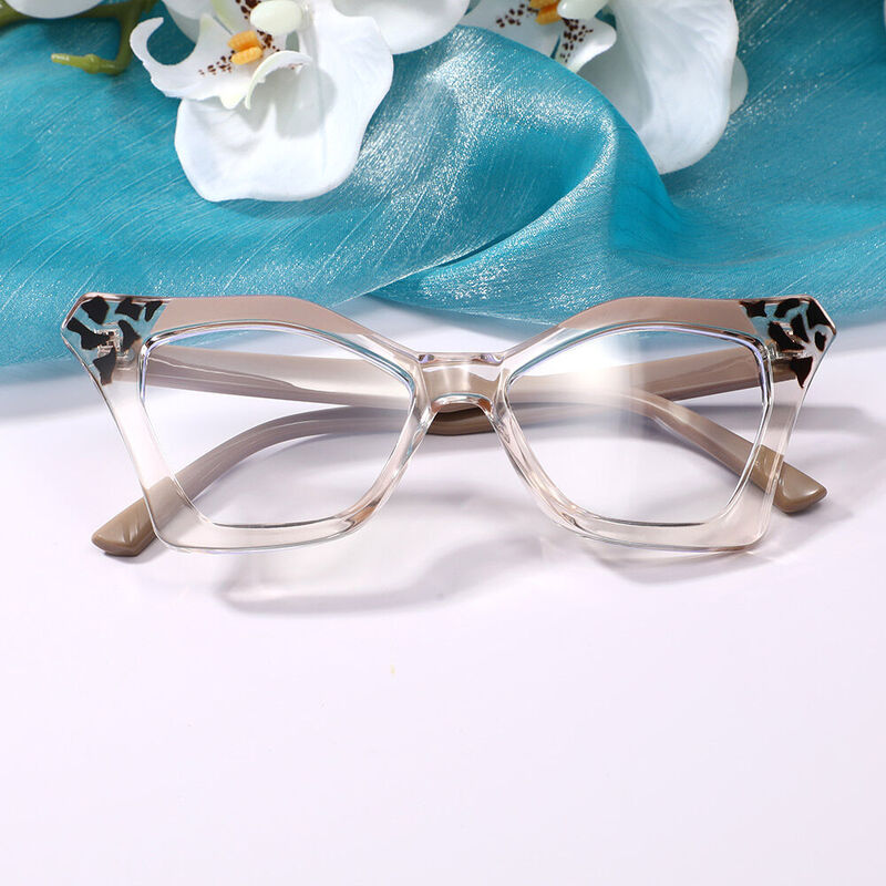 Scotao Cat Eye Brown Glasses