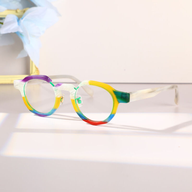 Juliet Geometric Yellow Glasses