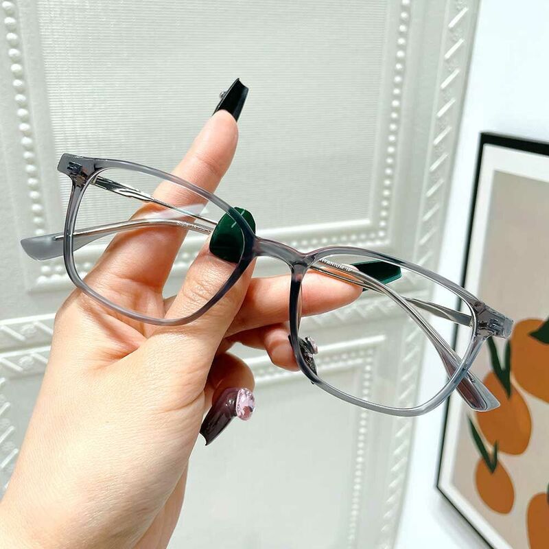 Dick Rectangle Gray Glasses