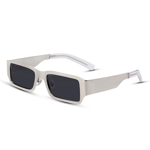 Perspective Rectangle Grey Sunglasses