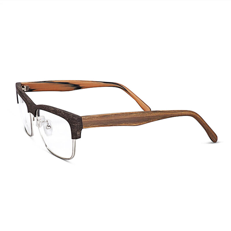 Bruce Rectangle Brown Glasses