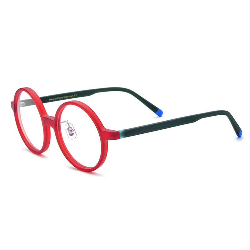 Casiano Round Red Glasses