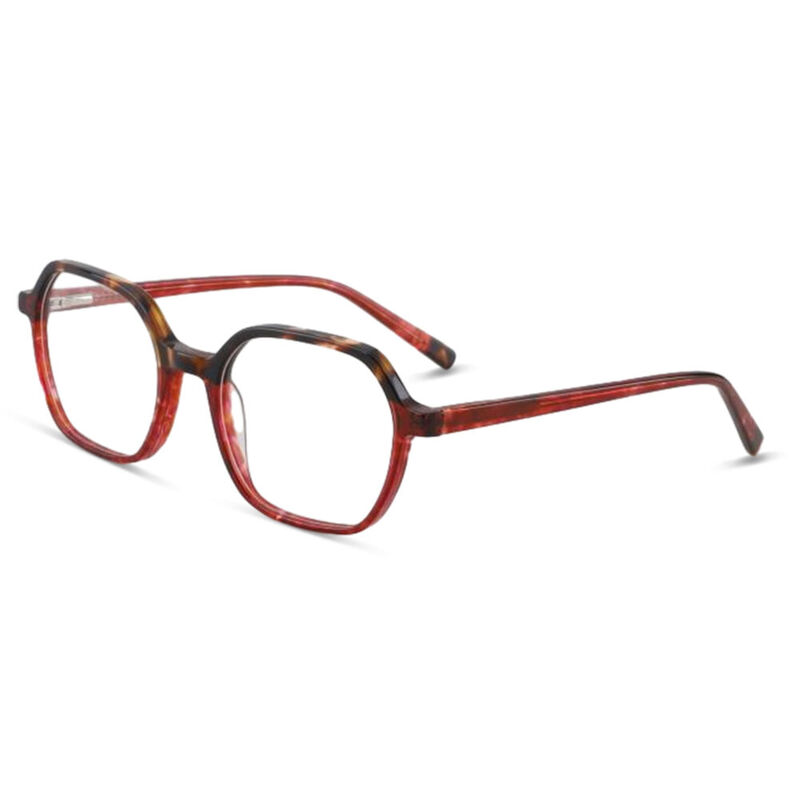 Curme Geometric Red Glasses